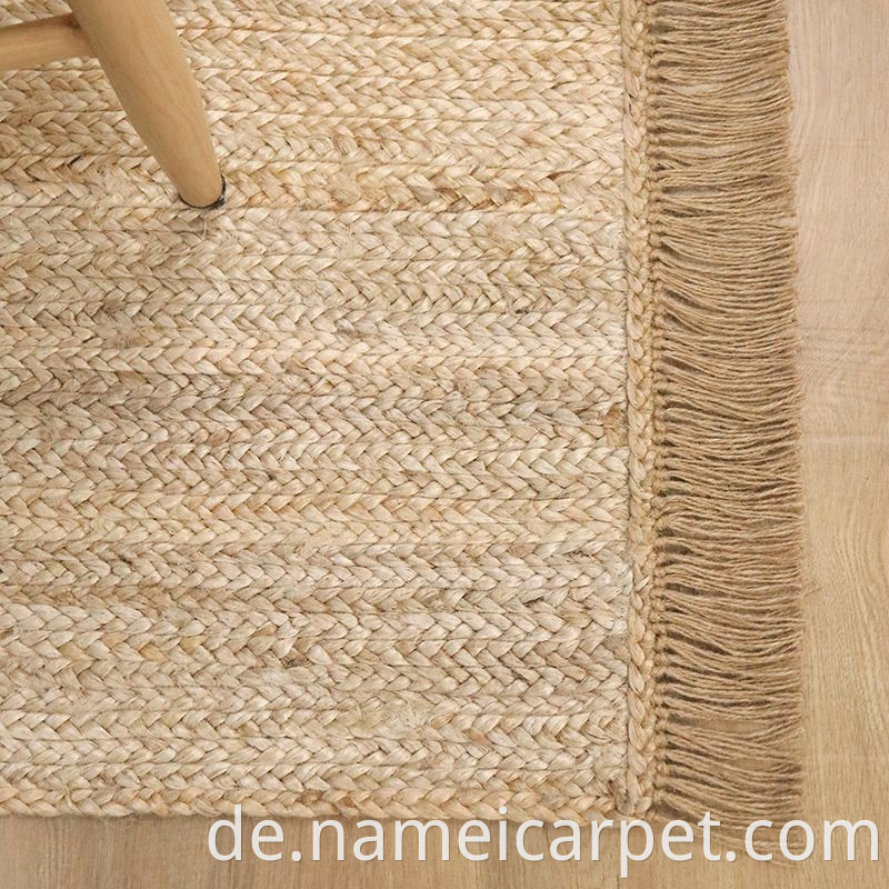 Handmade Braided Woven Jute Hemp Carpet Rug Floor Mats 52